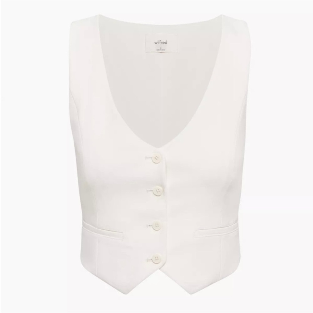 Aritzia Wilfred desire vest in light birch